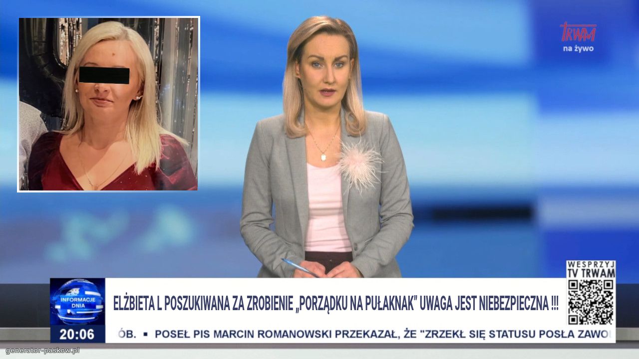 Elżbieta L poszukiwana za zrobienie „porządku na pułaknak” uwaga jest niebezpieczna !!!