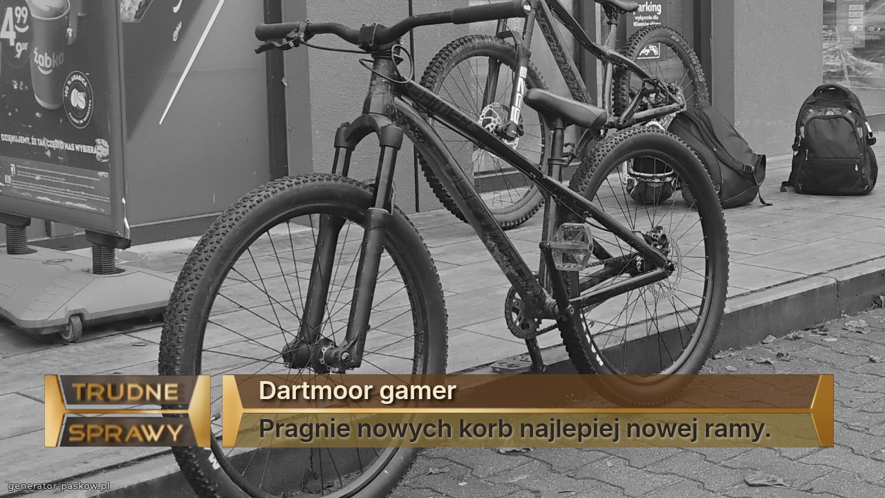 Dartmoor gamer
Pragnie nowych korb najlepiej nowej ramy.