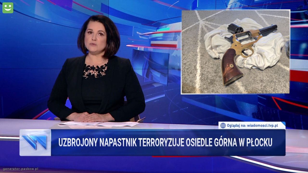 Uzbrojony napastnik terroryzuje osiedle górna w Płocku 