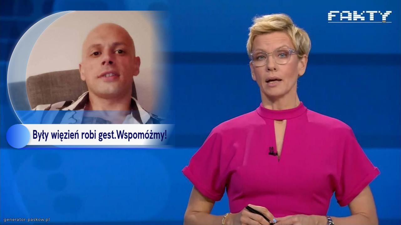 Były więzień robi gest.Wspomóżmy!