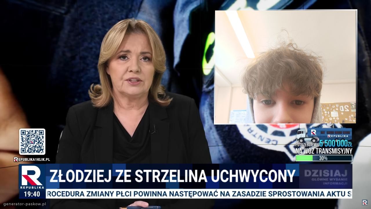 Złodziej ze strzelina uchwycony