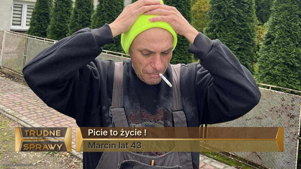 Picie to życie ! 
Marcin lat 43 