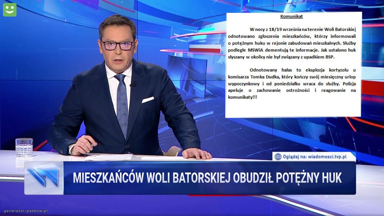 Mieszkańców woli batorskiej obudził potężny huk
