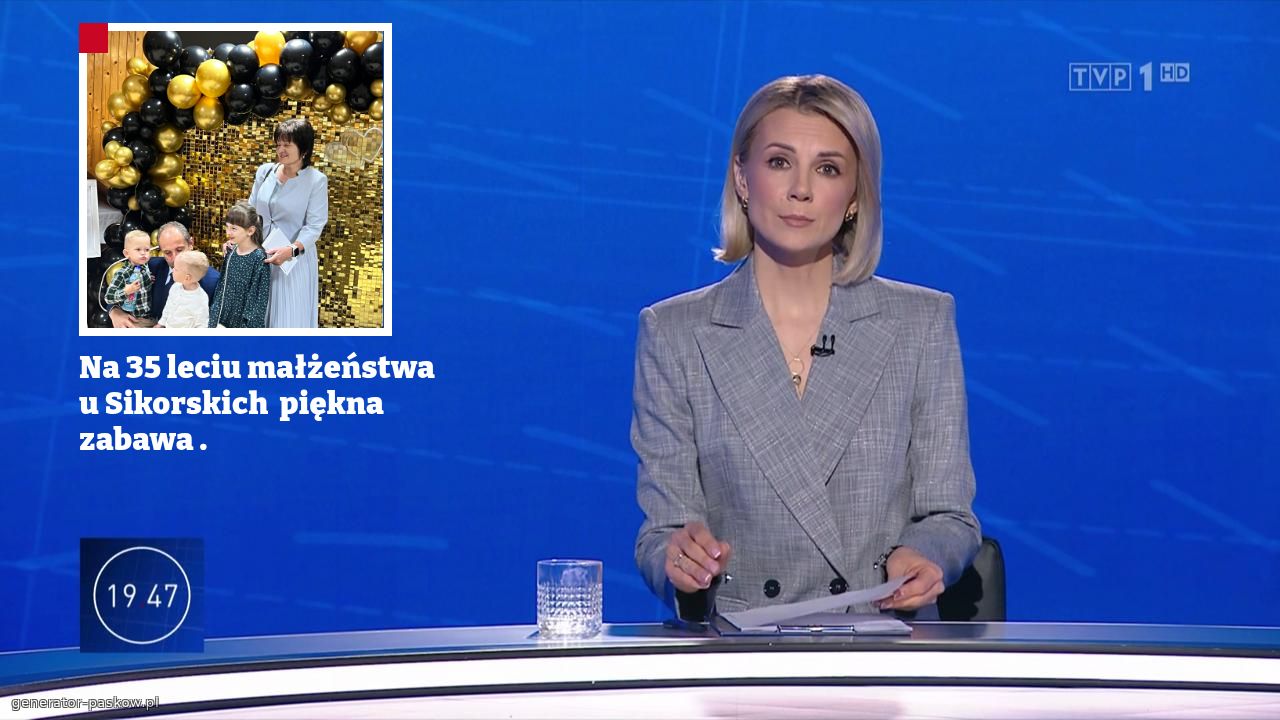 Na 35 leciu małżeństwa  u Sikorskich  piękna zabawa . 