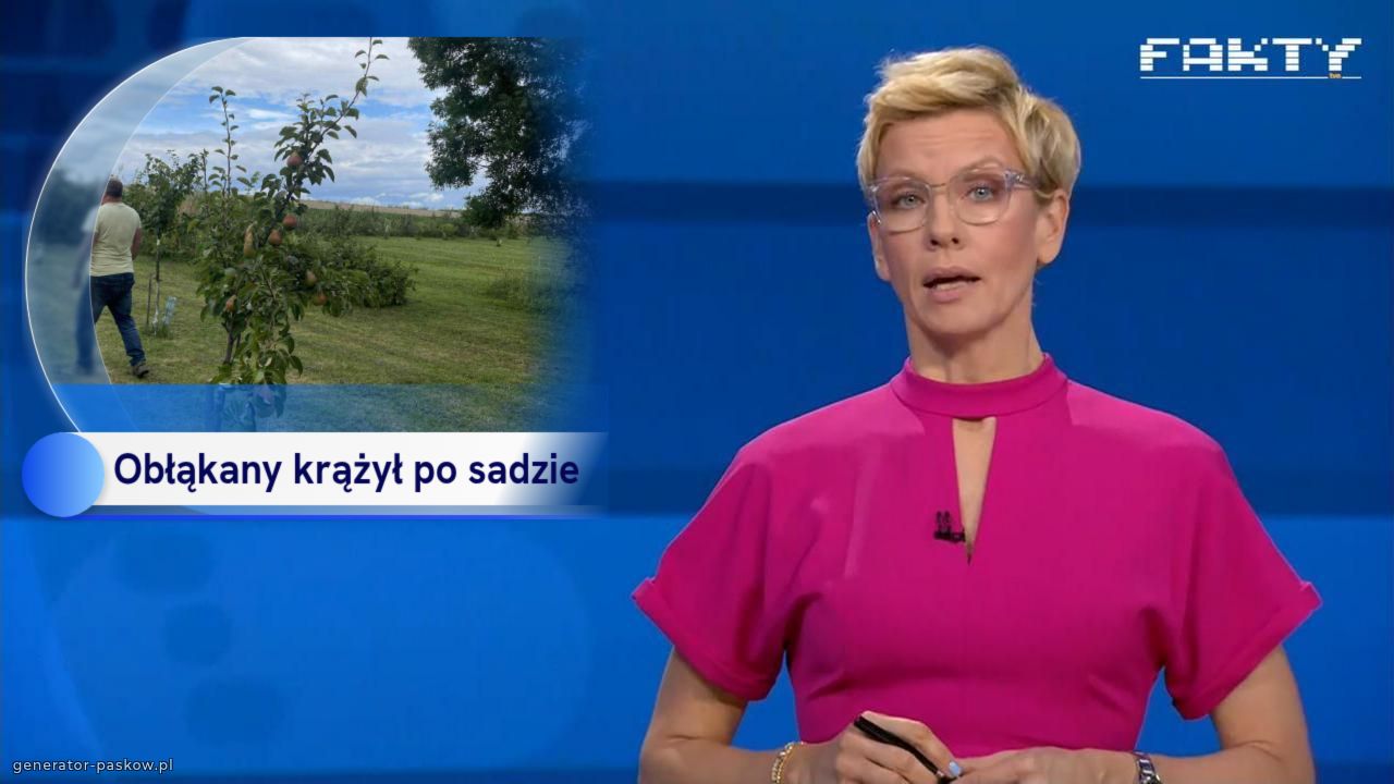 Obłąkany krążył po sadzie