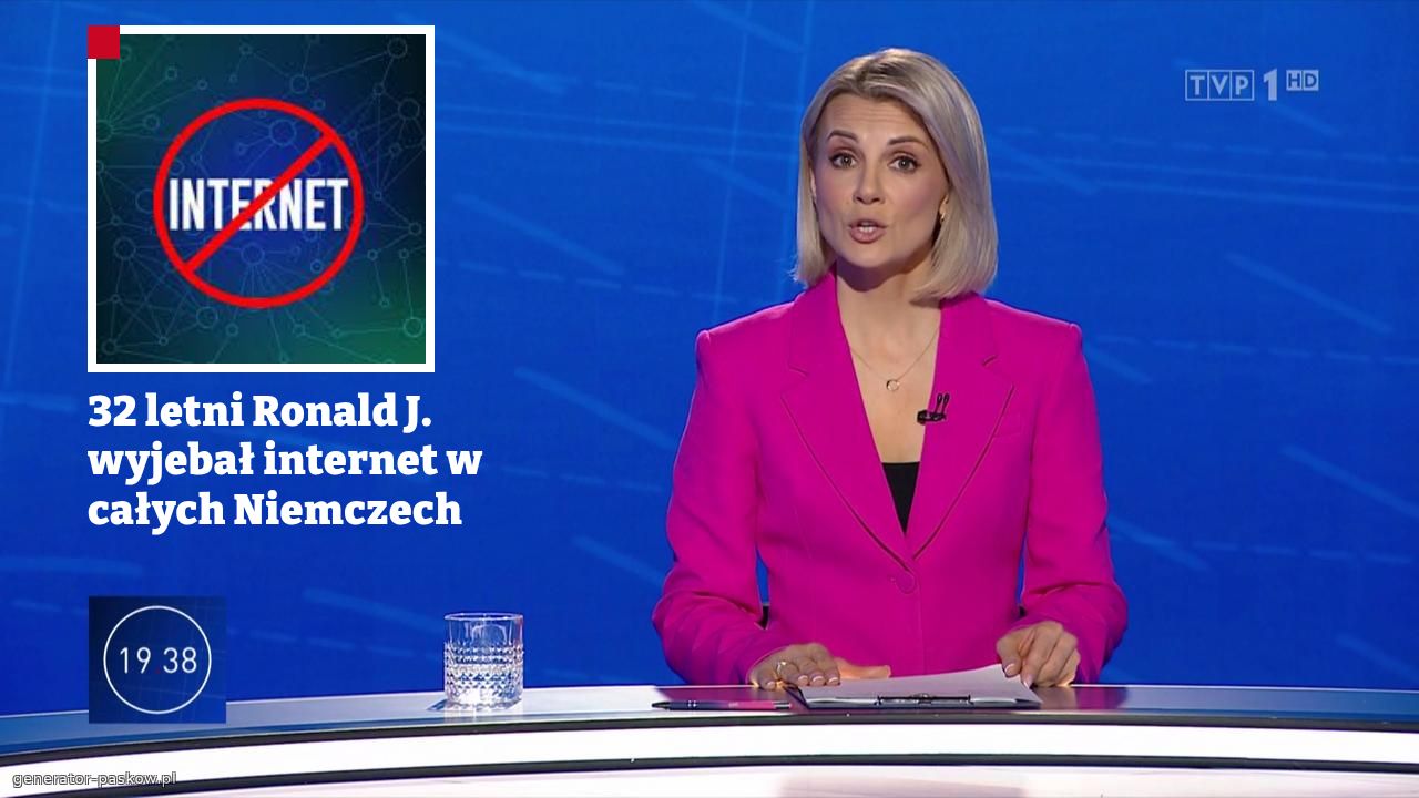 32 letni Ronald J. wyjebał internet w całych Niemczech