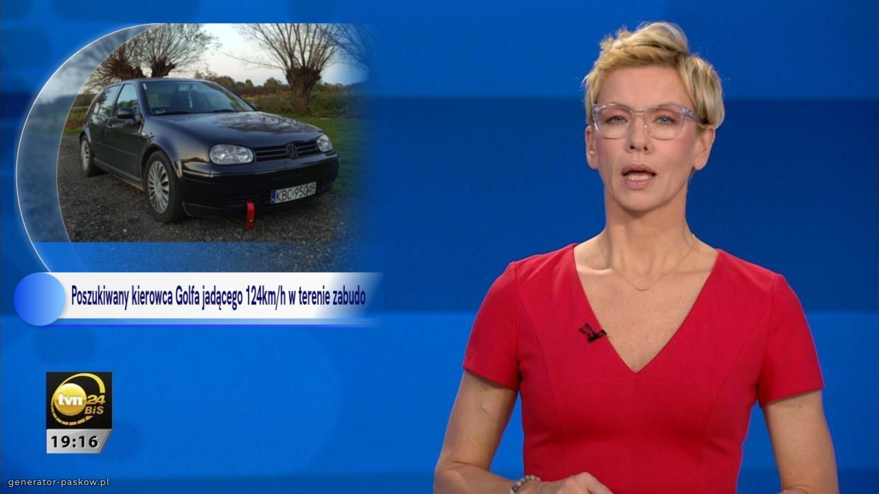Poszukiwany kierowca Golfa jadącego 124km/h w terenie zabudo