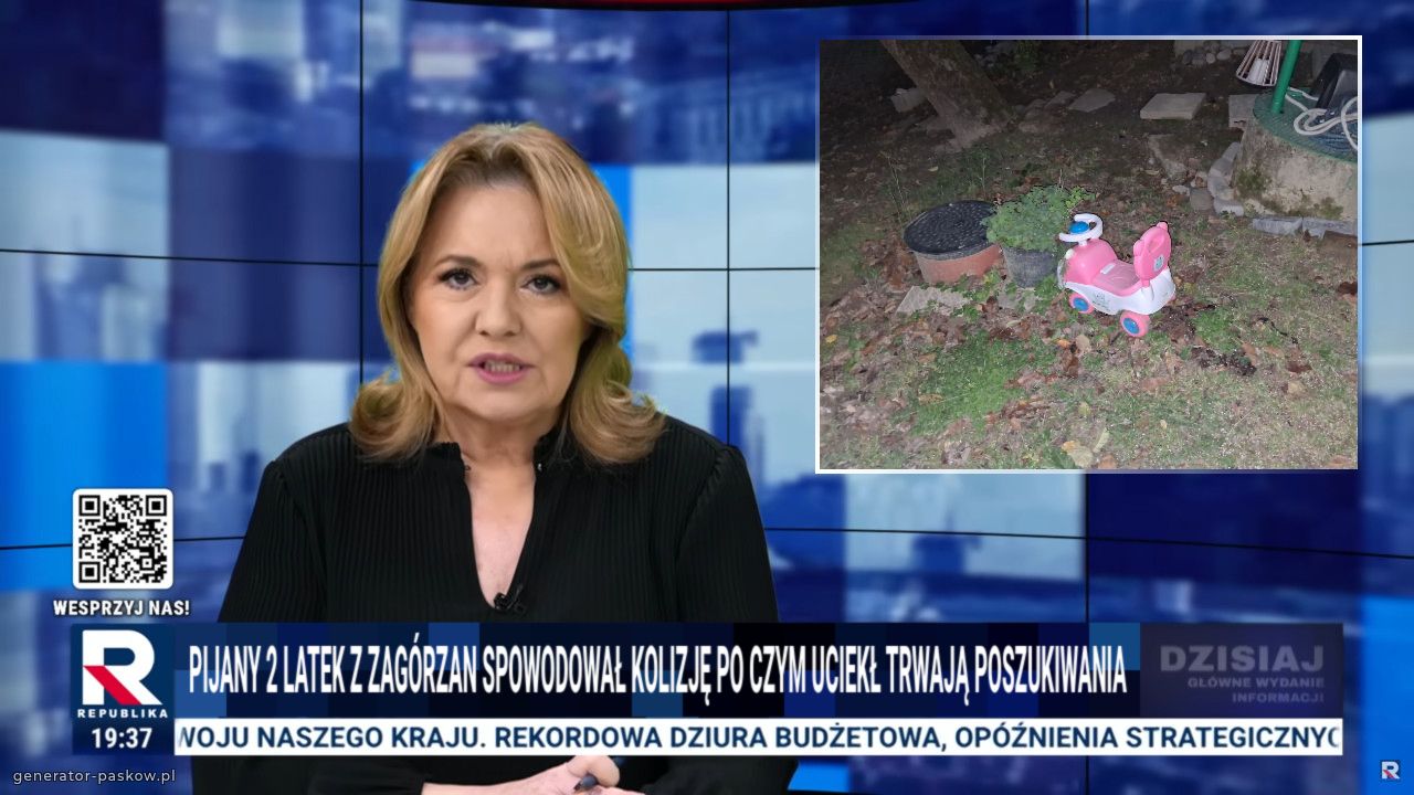 Pijany 2 latek z Zagórzan spowodował kolizję po czym uciekł trwają poszukiwania