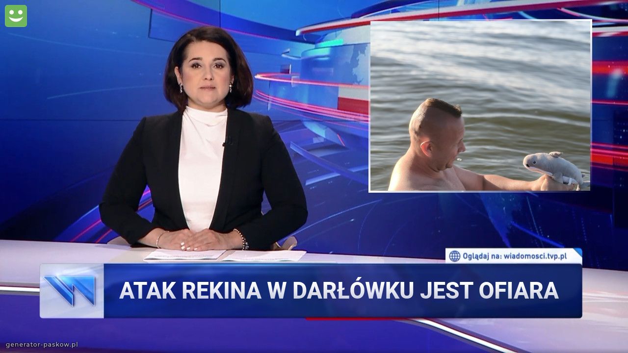 Atak rekina w darłówku jest ofiara