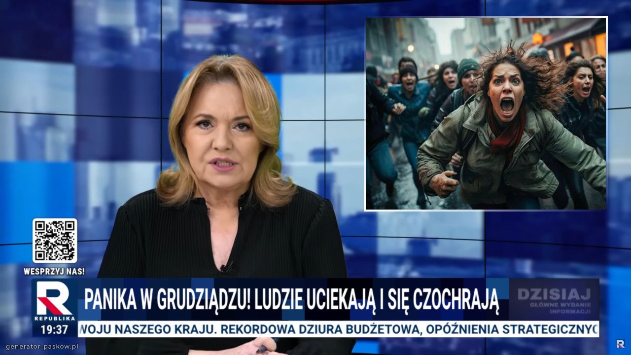 Panika w Grudziądzu! Ludzie uciekają i się czochrają 