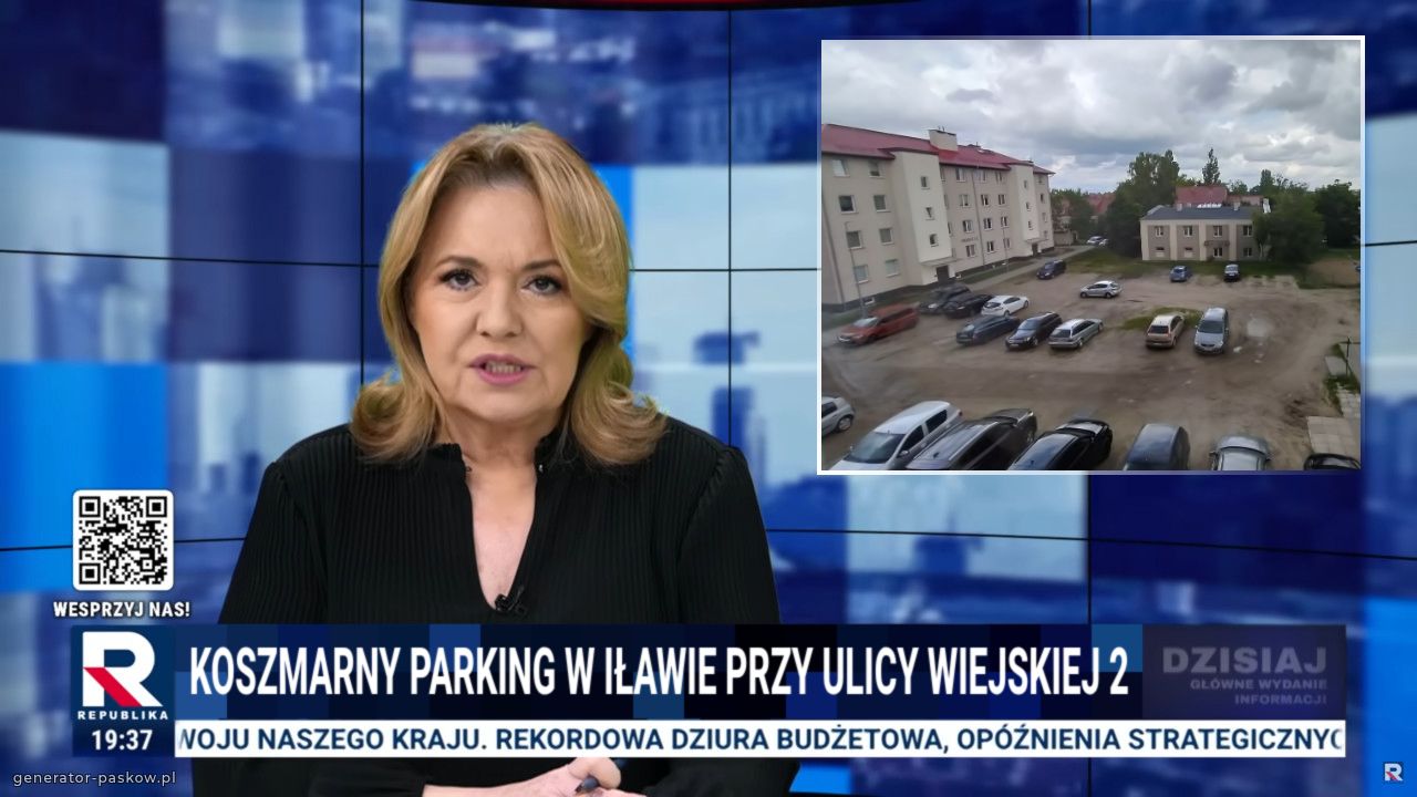Koszmarny parking w Iławie przy ulicy wiejskiej 2