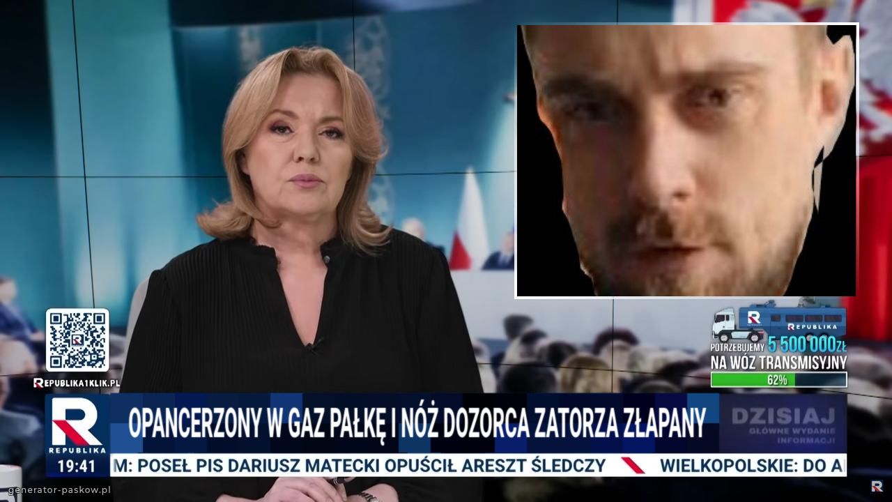   Opancerzony w gaz pałkę i nóż dozorca zatorza złapany 