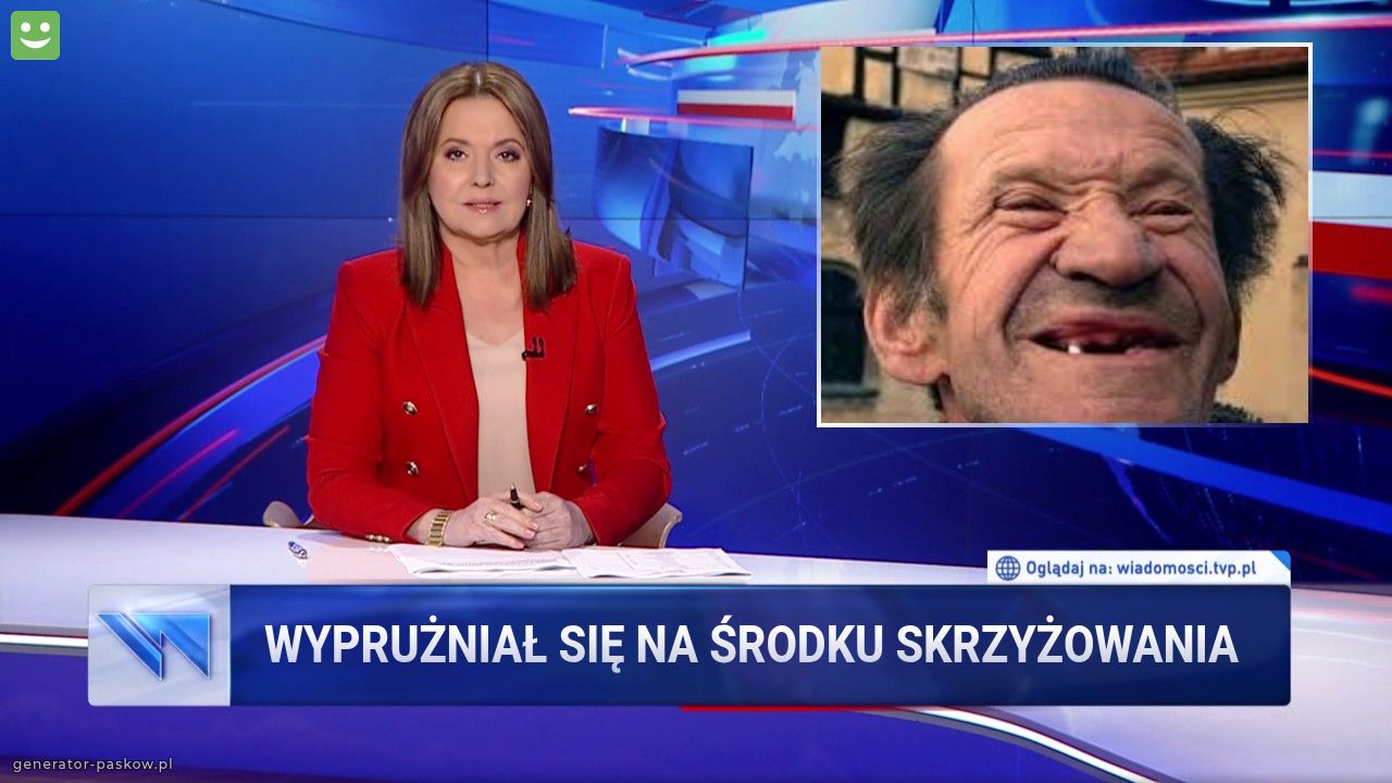 Wyprużniał się na środku skrzyżowania