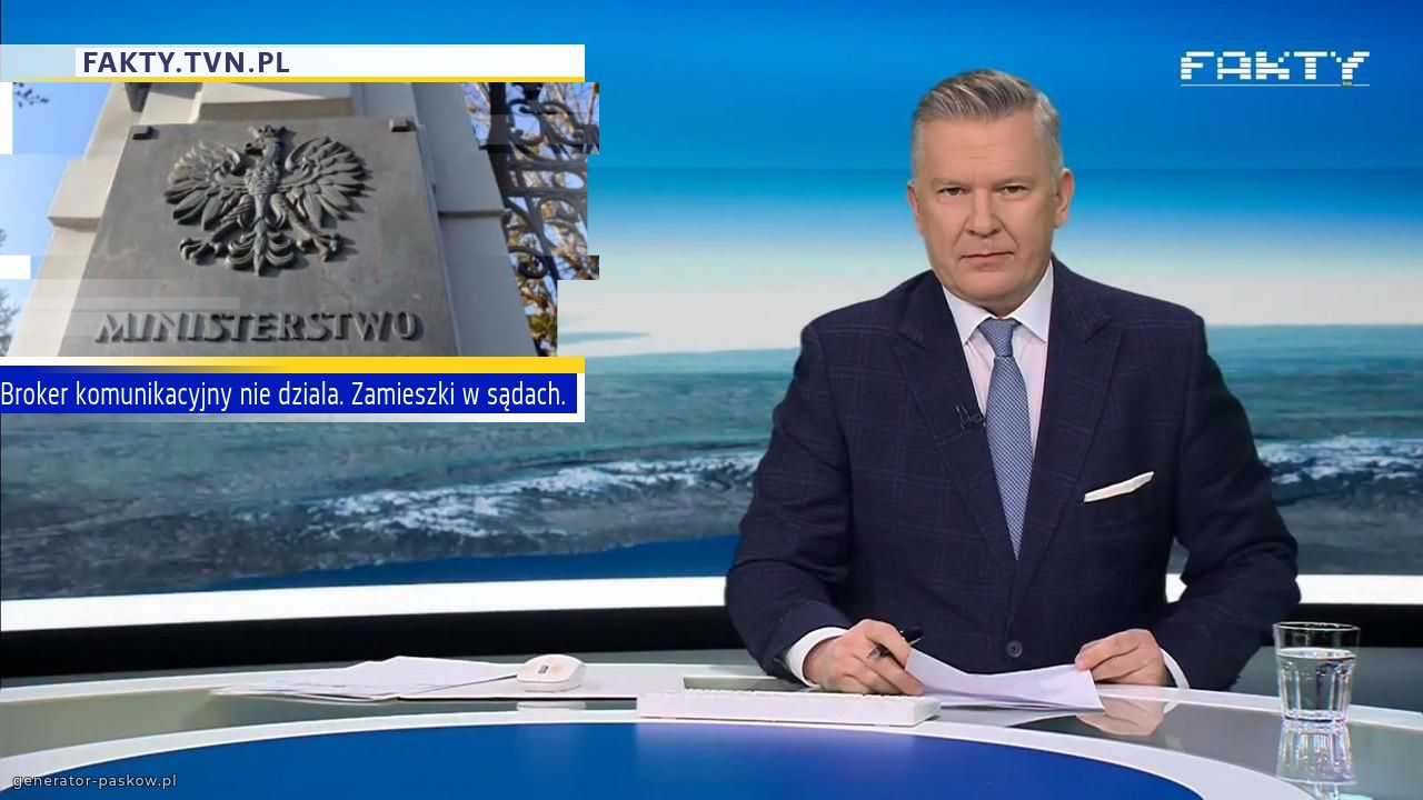 Broker komunikacyjny nie dziala. Zamieszki w sądach.