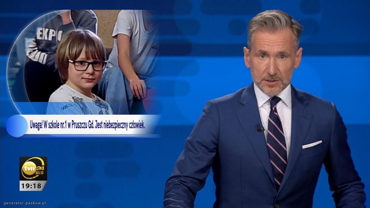 Uwaga! W szkole nr.1 w Pruszczu Gd. Jest niebezpieczny człowiek.         