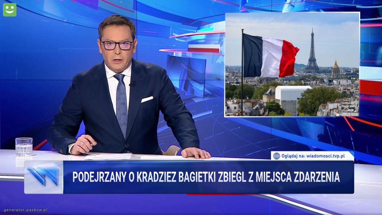 Podejrzany o kradziez bagietki zbiegl z miejsca zdarzenia