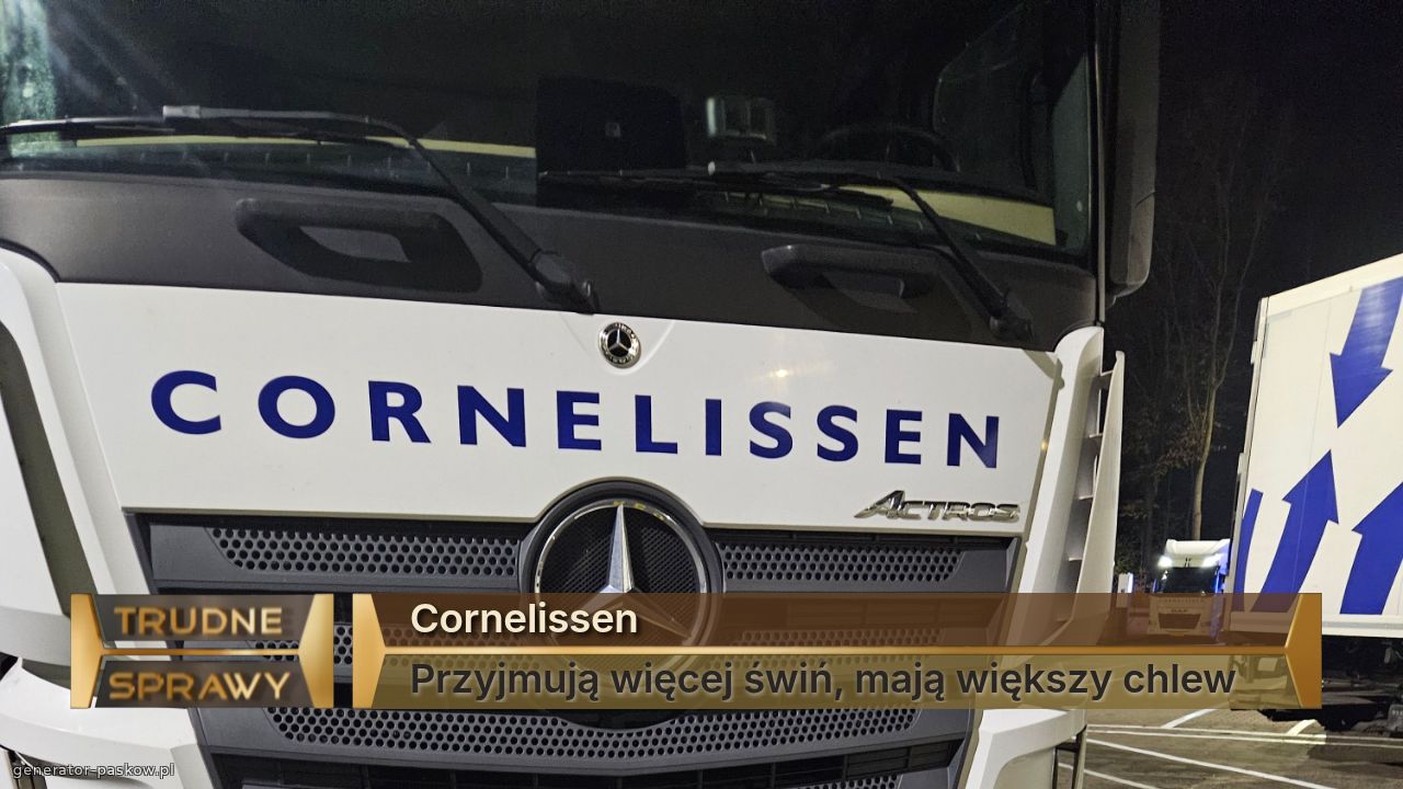 Cornelissen 
Przyjmują więcej świń, mają większy chlew 