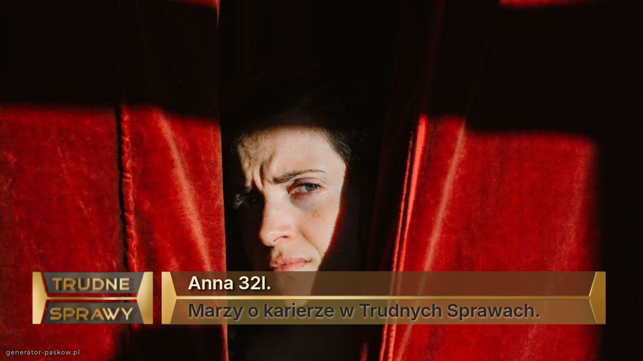 Anna 32l. 
Marzy o karierze w Trudnych Sprawach.