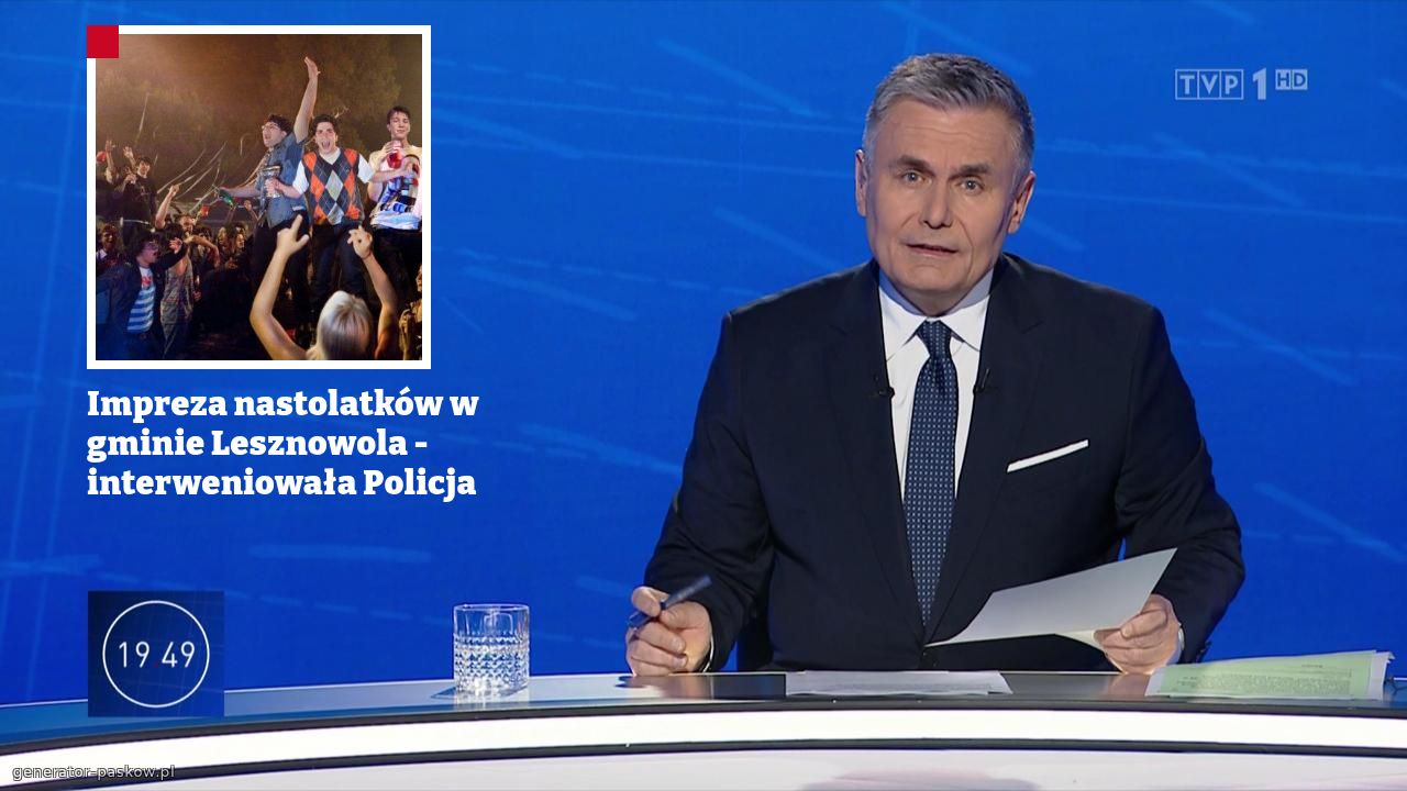 Impreza nastolatków w gminie Lesznowola - interweniowała Policja 