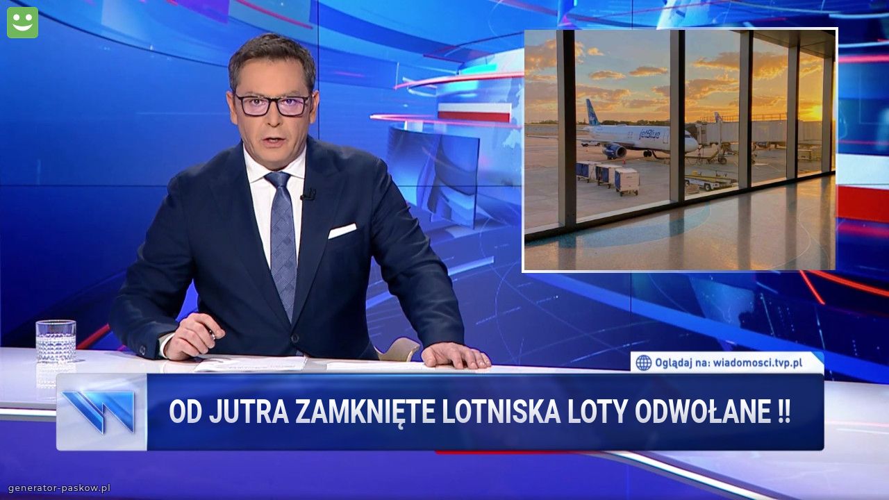 Od jutra zamknięte lotniska loty odwołane !!