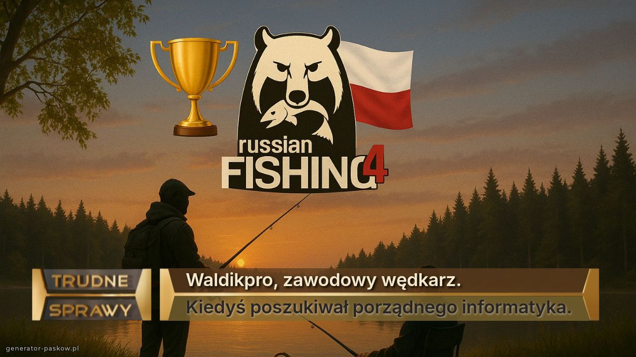 Waldikpro, zawodowy wędkarz.
Kiedyś poszukiwał porządnego informatyka.