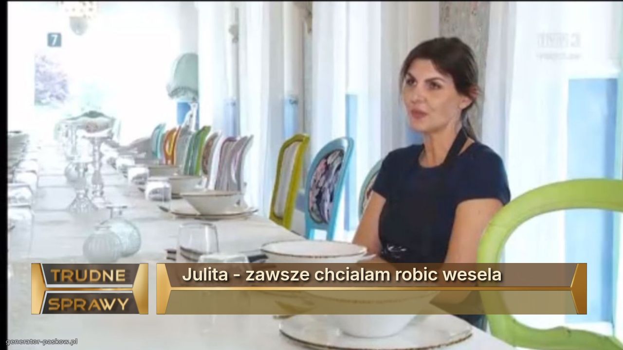 Julita - zawsze chcialam robic wesela
