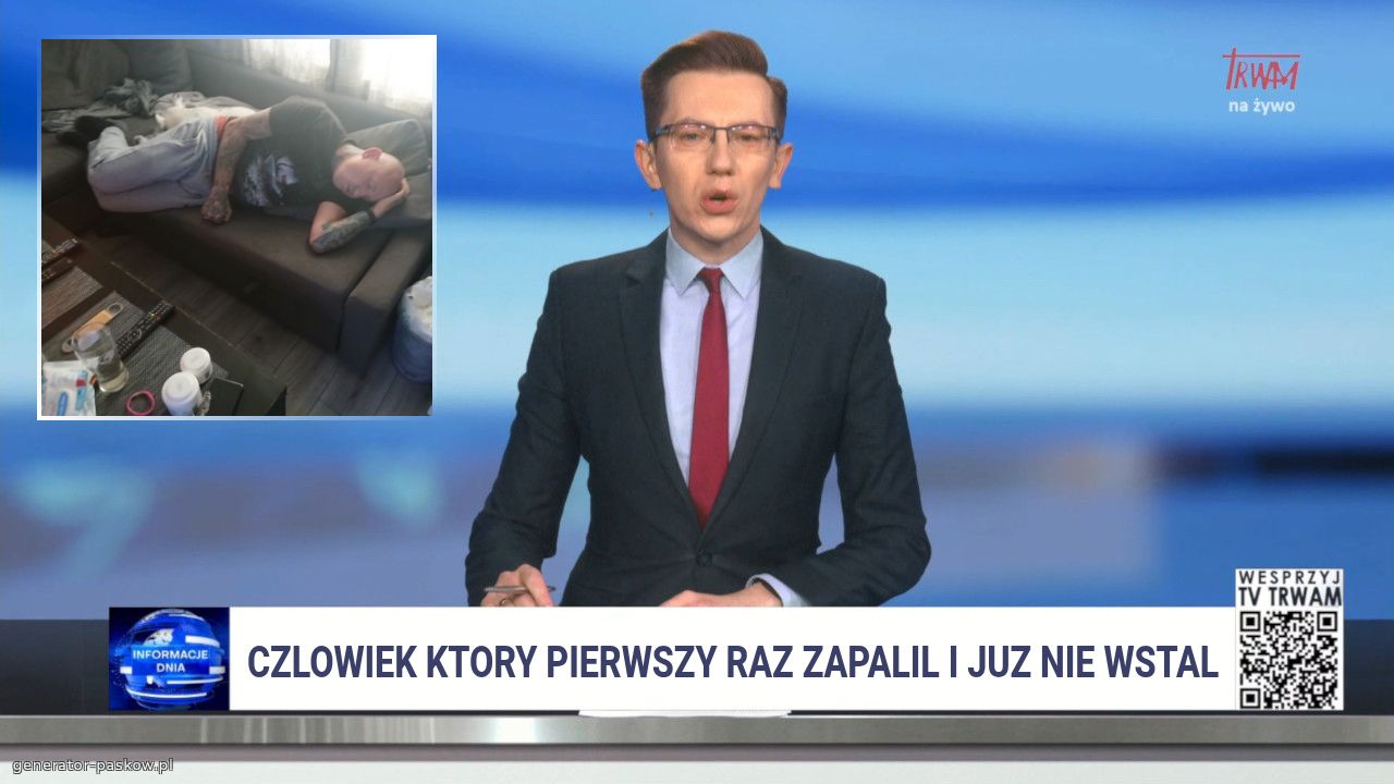 Czlowiek ktory pierwszy raz zapalil i juz nie wstal