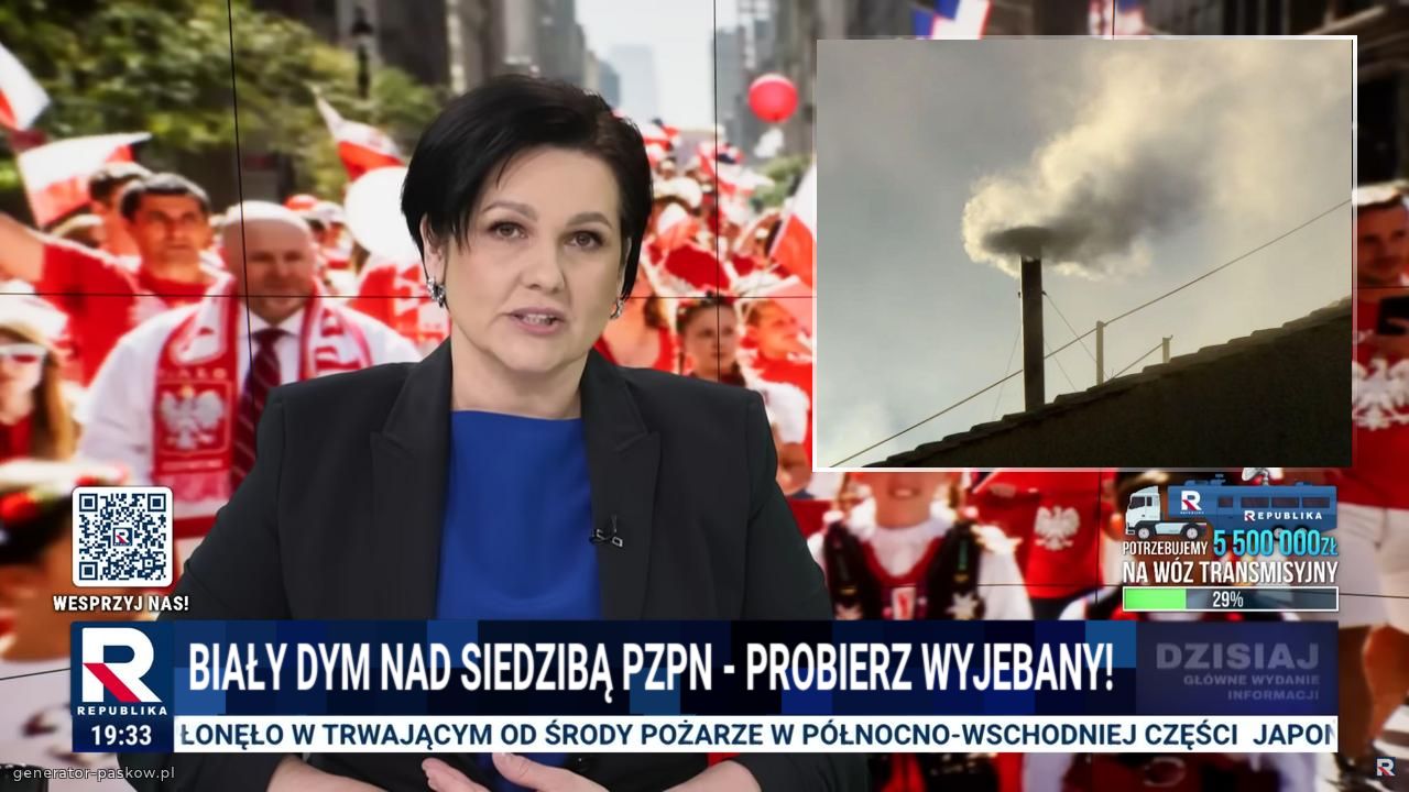 Biały dym nad siedzibą pzpn - Probierz wyjebany! 