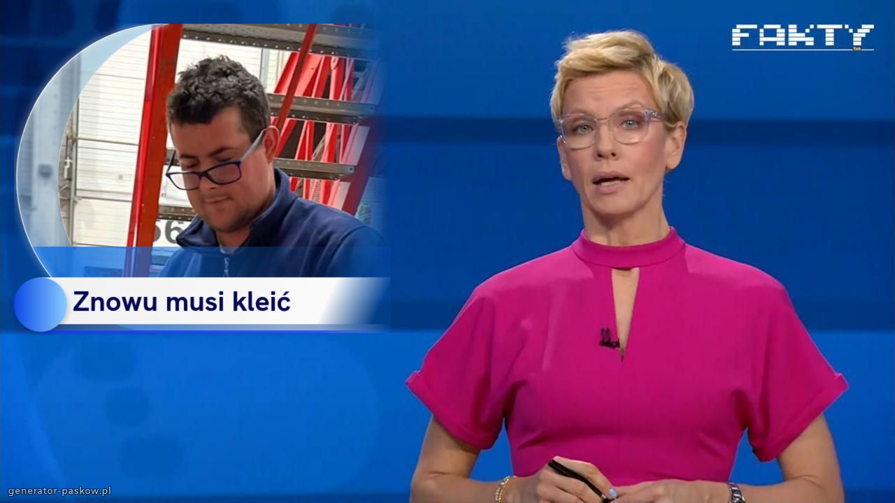 Znowu musi kleić 