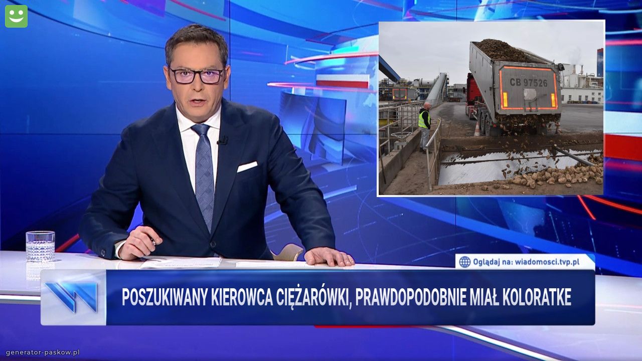 Poszukiwany kierowca ciężarówki, prawdopodobnie miał koloratke