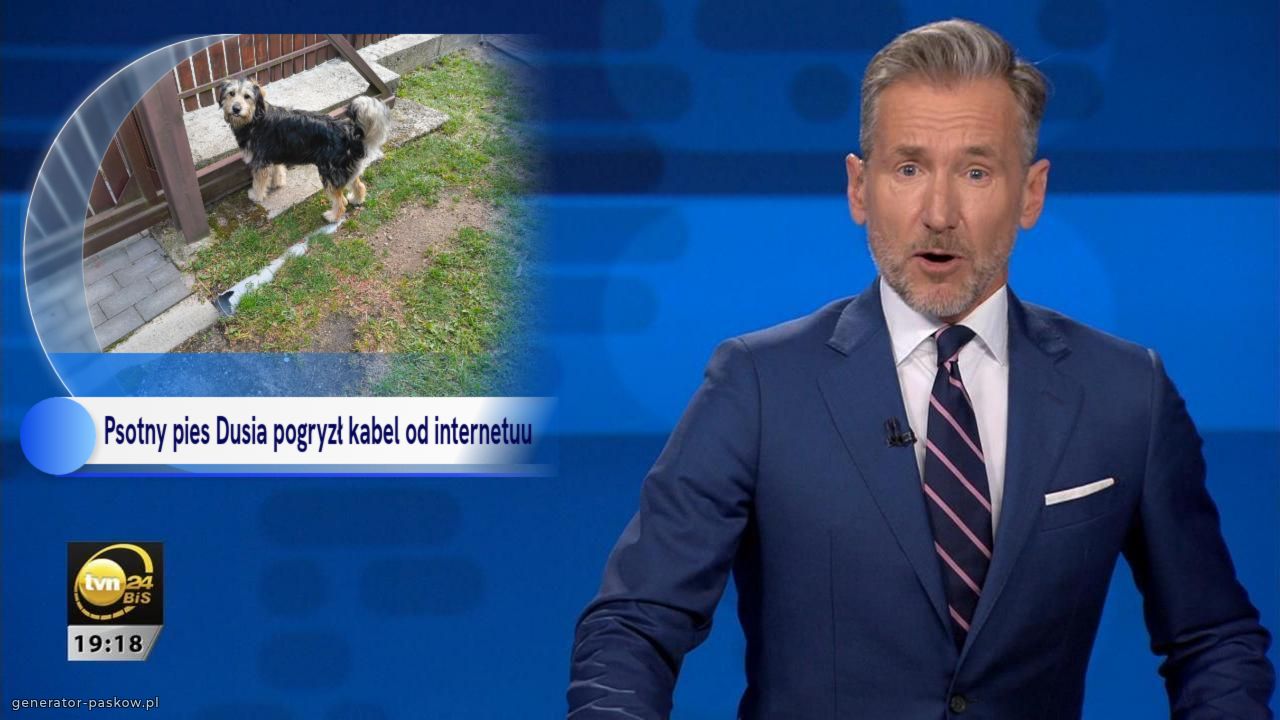 Psotny pies Dusia pogryzł kabel od internetuu