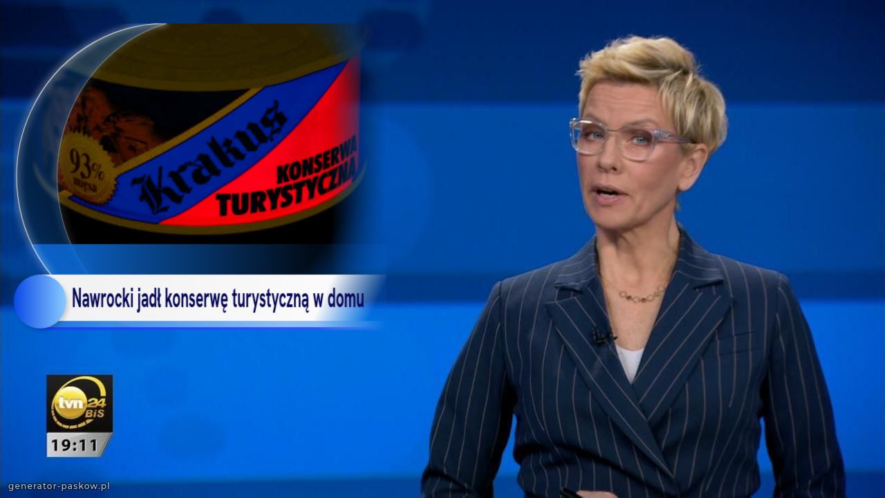 Nawrocki jadł konserwę turystyczną w domu 