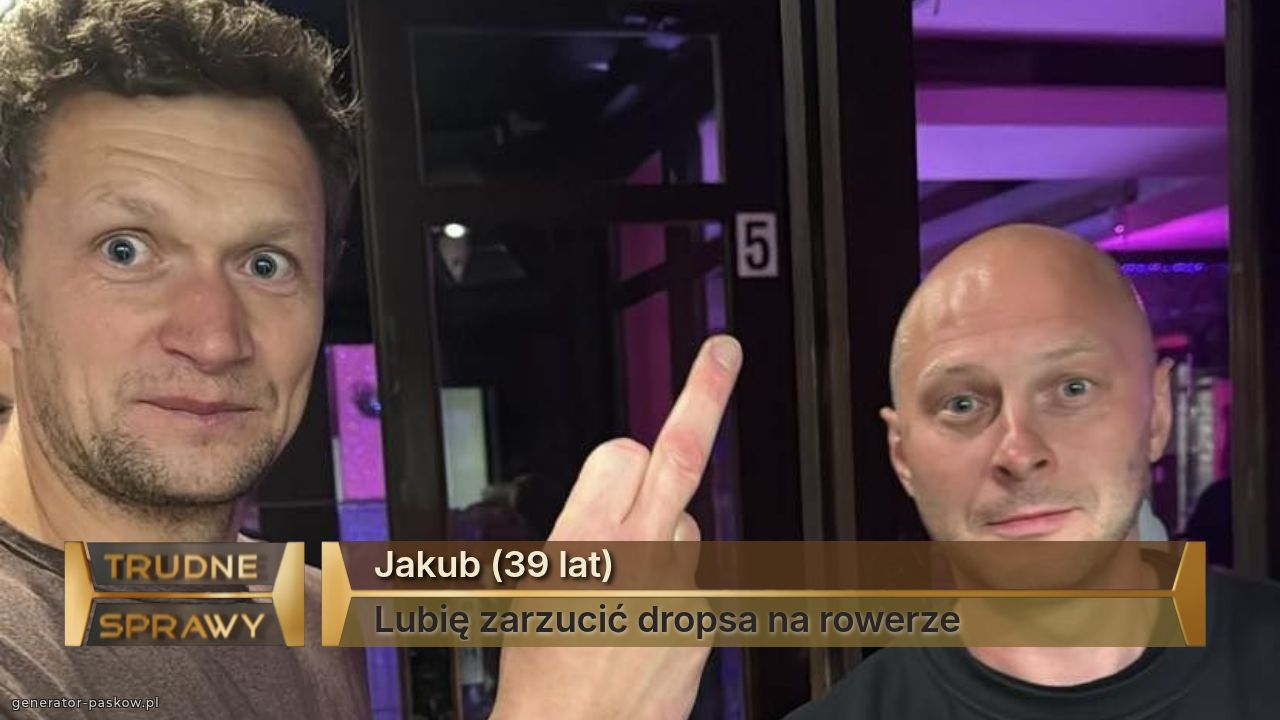 Jakub (39 lat)
Lubię zarzucić dropsa na rowerze