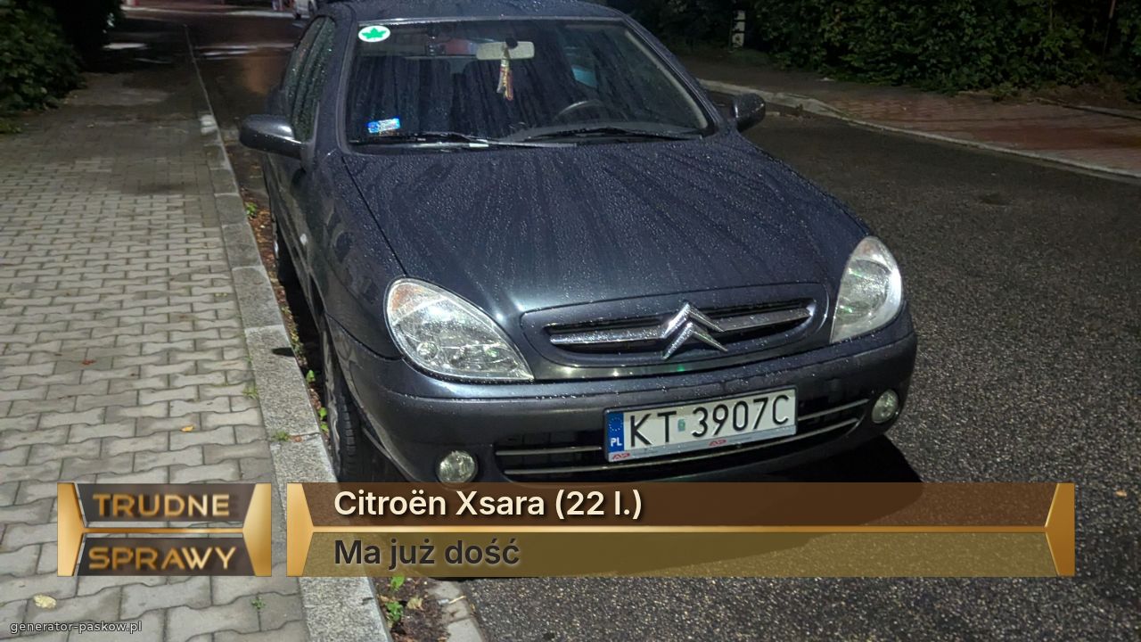 Citroën Xsara (22 l.)
Ma już dość