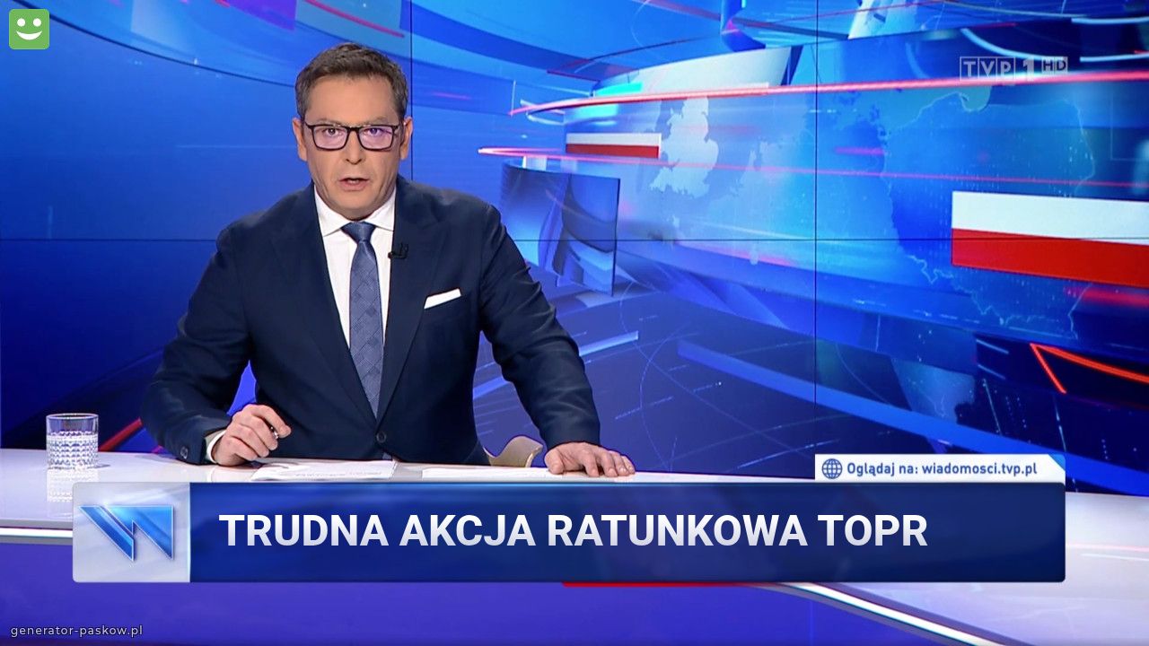 Trudna akcja ratunkowa topr