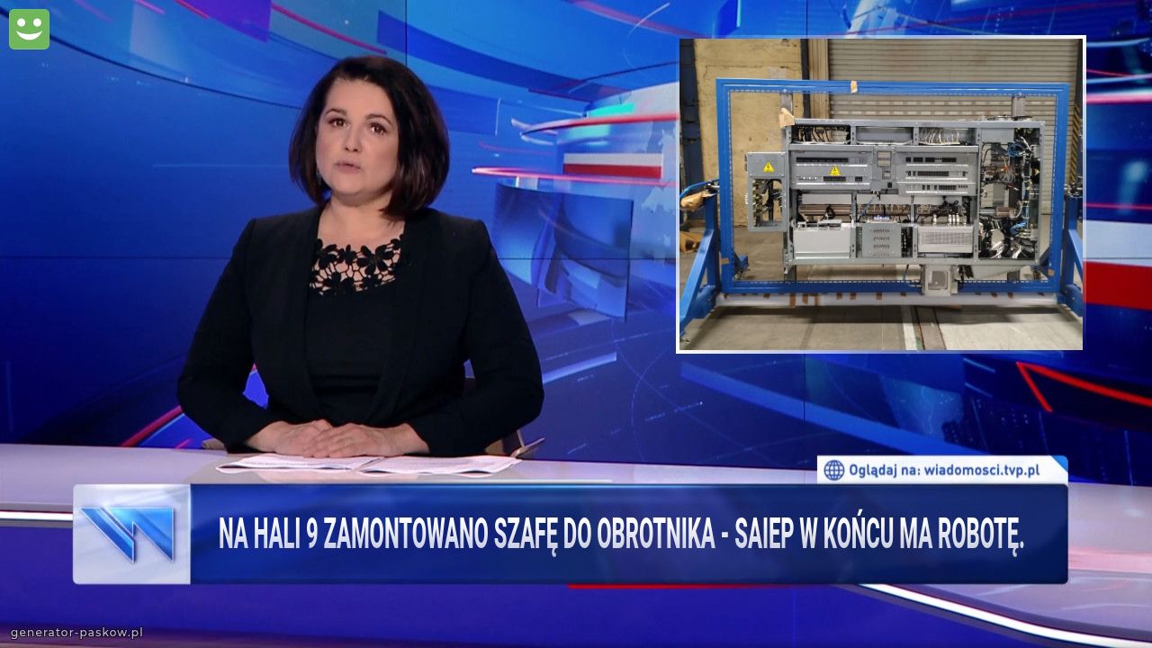 NA HALI 9 ZAMONTOWANO SZAFĘ DO OBROTNIKA - SAIEP W KOŃCU MA ROBOTĘ.