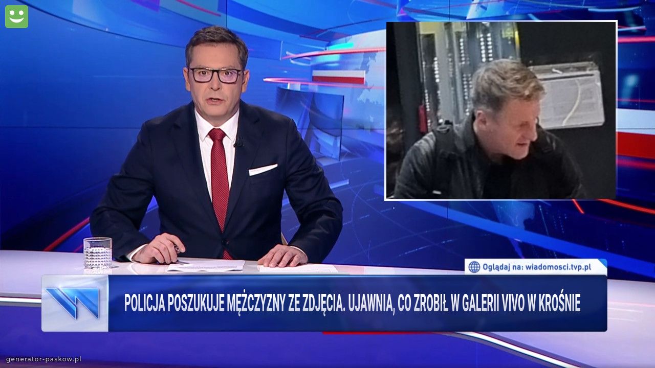 Policja poszukuje mężczyzny ze zdjęcia. Ujawnia, co zrobił w Galerii Vivo w Krośnie 