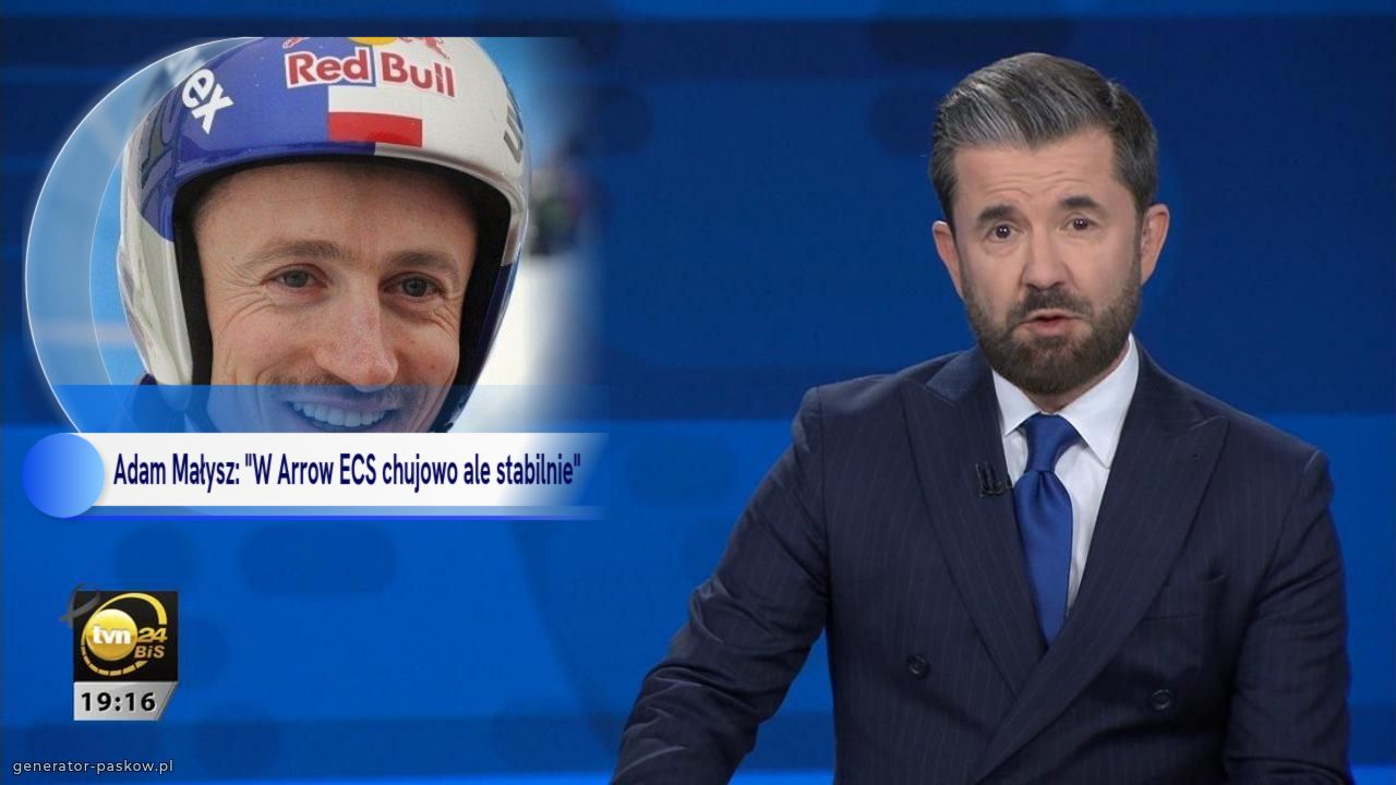 Adam Małysz: "W Arrow ECS chujowo ale stabilnie"