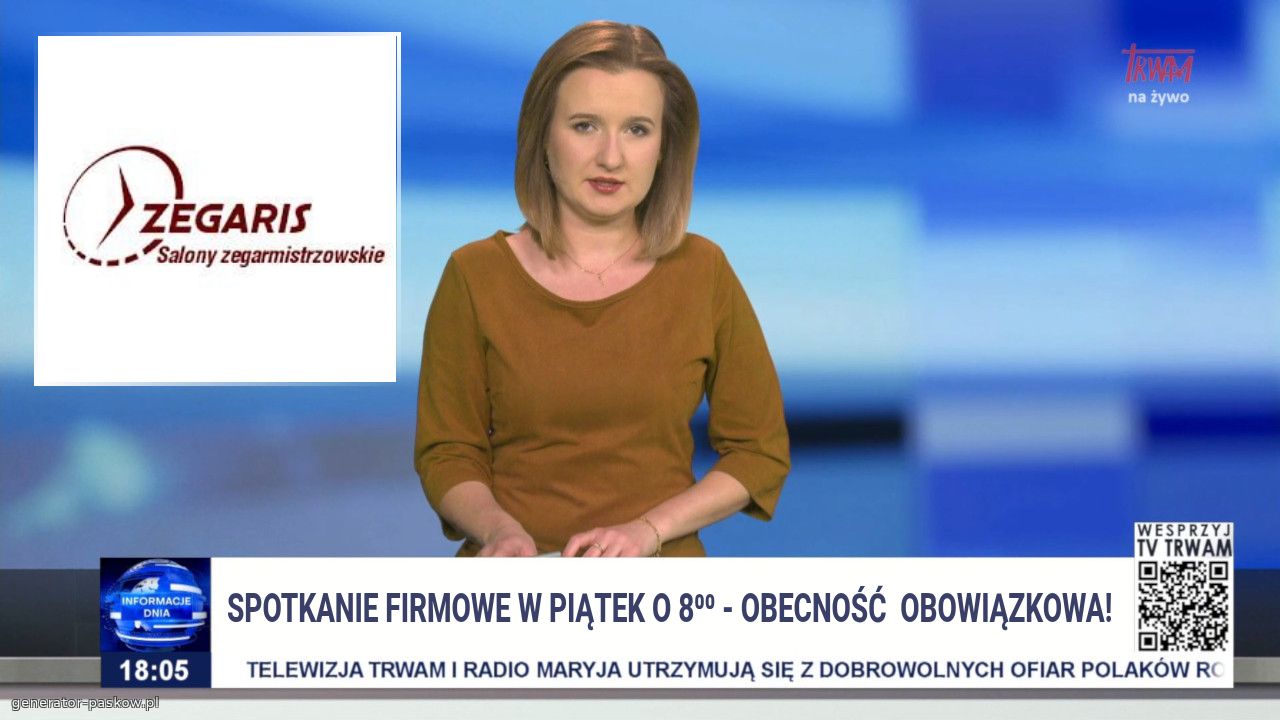 Spotkanie firmowe w piątek o 8⁰⁰ - obecność  obowiązkowa! 