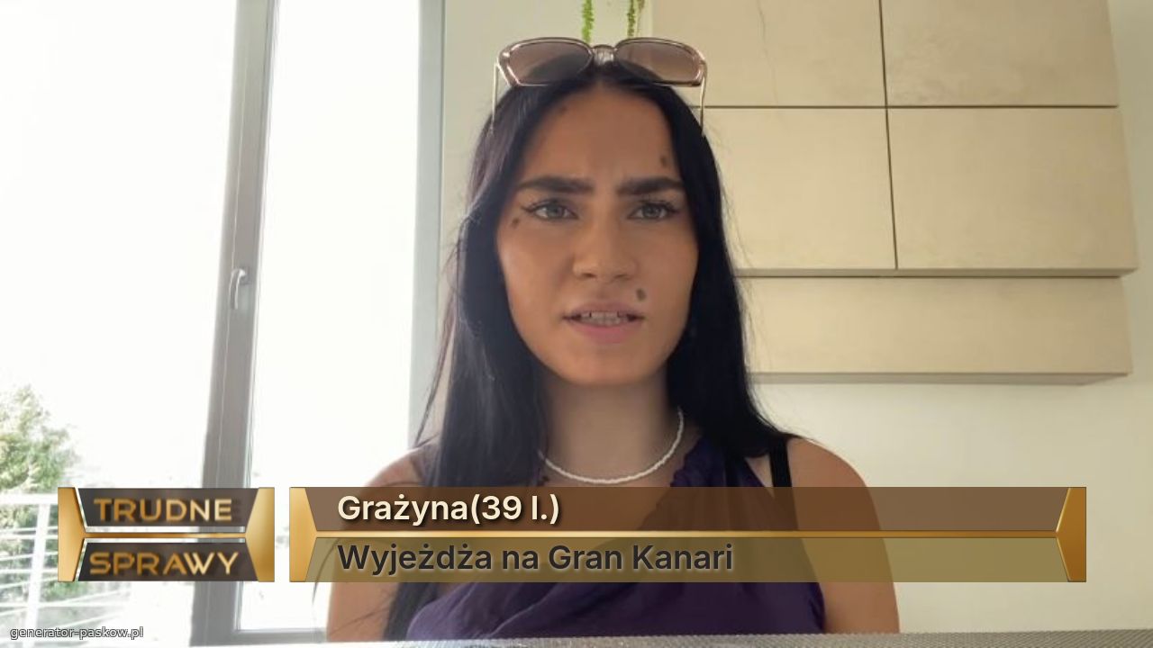 Grażyna(39 l.)
Wyjeżdża na Gran Kanari
