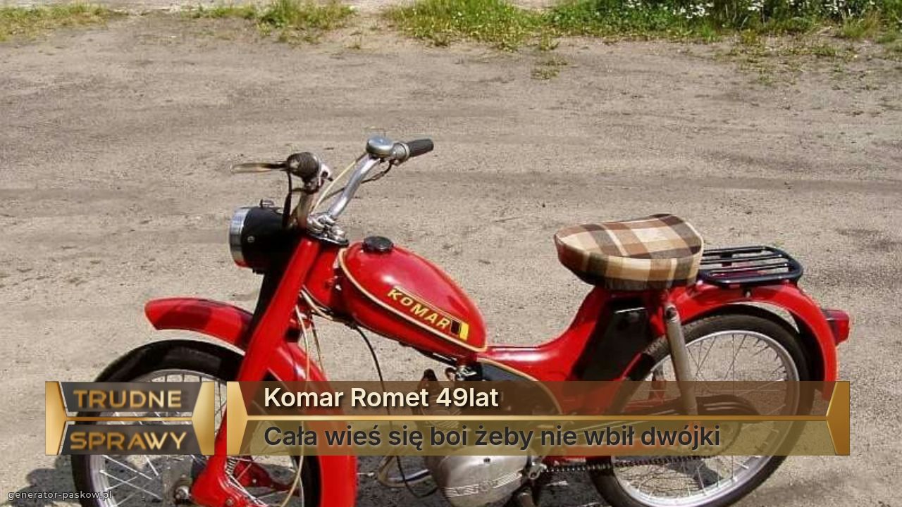 Komar Romet 49lat
Cała wieś się boi żeby nie wbił dwójki 