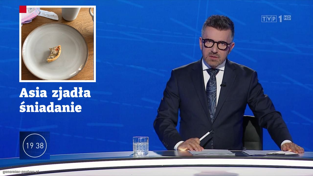 Asia  zjadła śniadanie