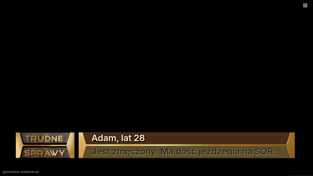 Adam, lat 28
Jest zmęczony. Ma dość jeżdżenia na SOR.