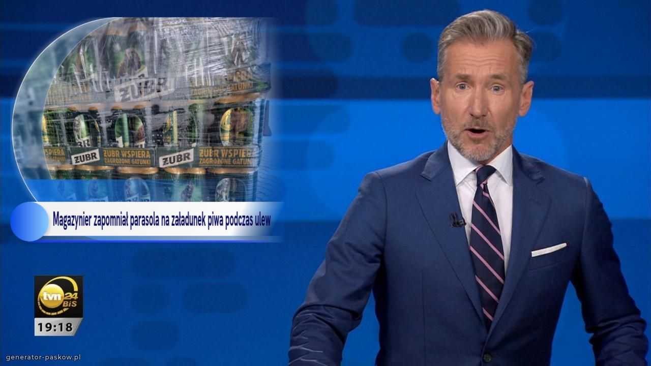 Magazynier zapomniał parasola na załadunek piwa podczas ulew