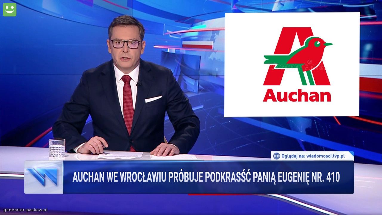 Auchan we Wrocławiu próbuje podkrasść panią eugenię nr. 410