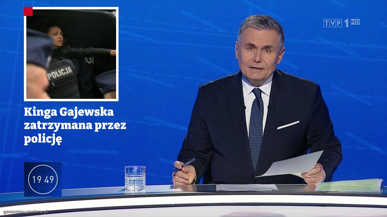 Kinga Gajewska zatrzymana przez policję