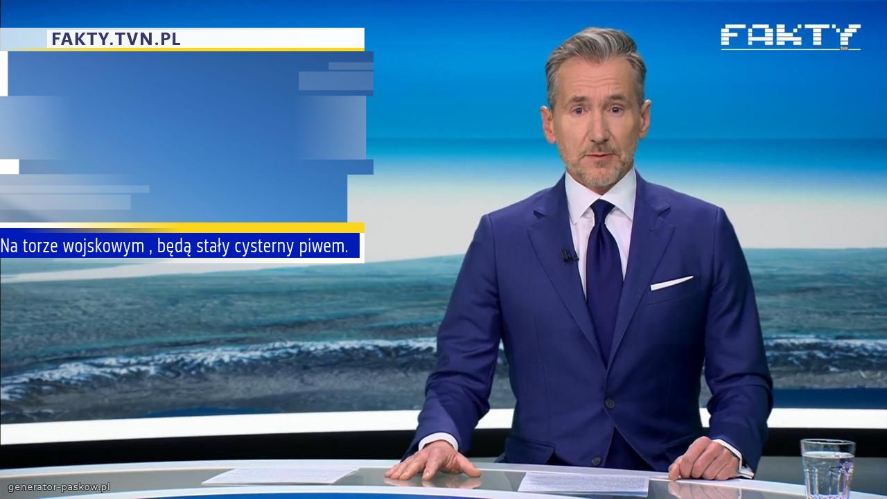 Na torze wojskowym , będą stały cysterny piwem. 