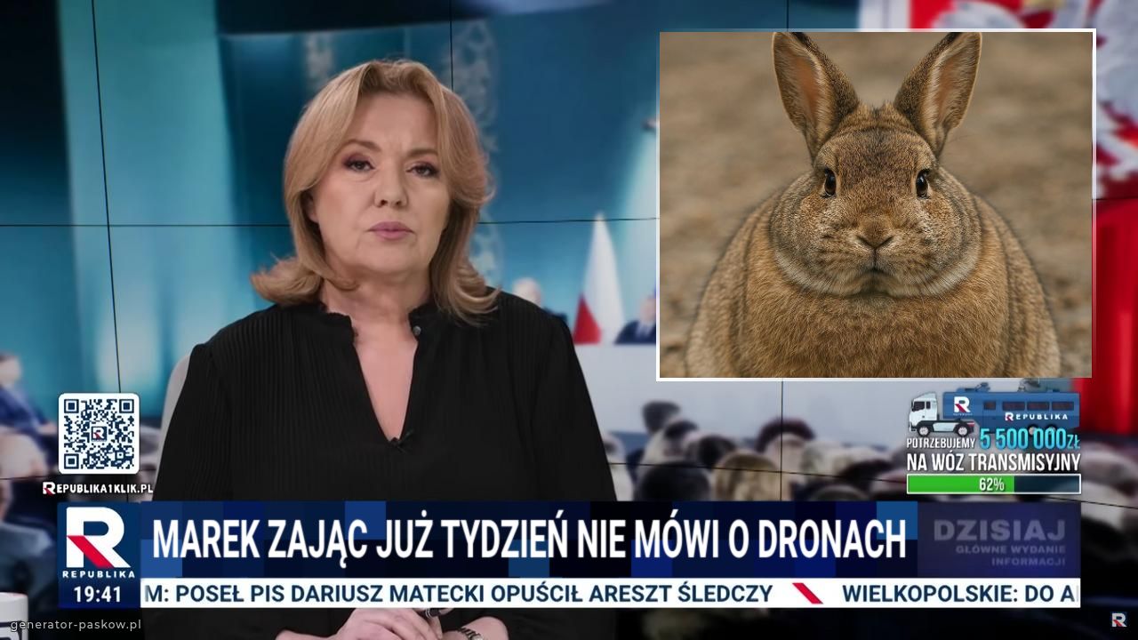 Marek zając już tydzień nie mówi o dronach