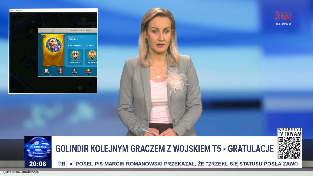 Golindir kolejnym graczem z wojskiem T5 - gratulacje
