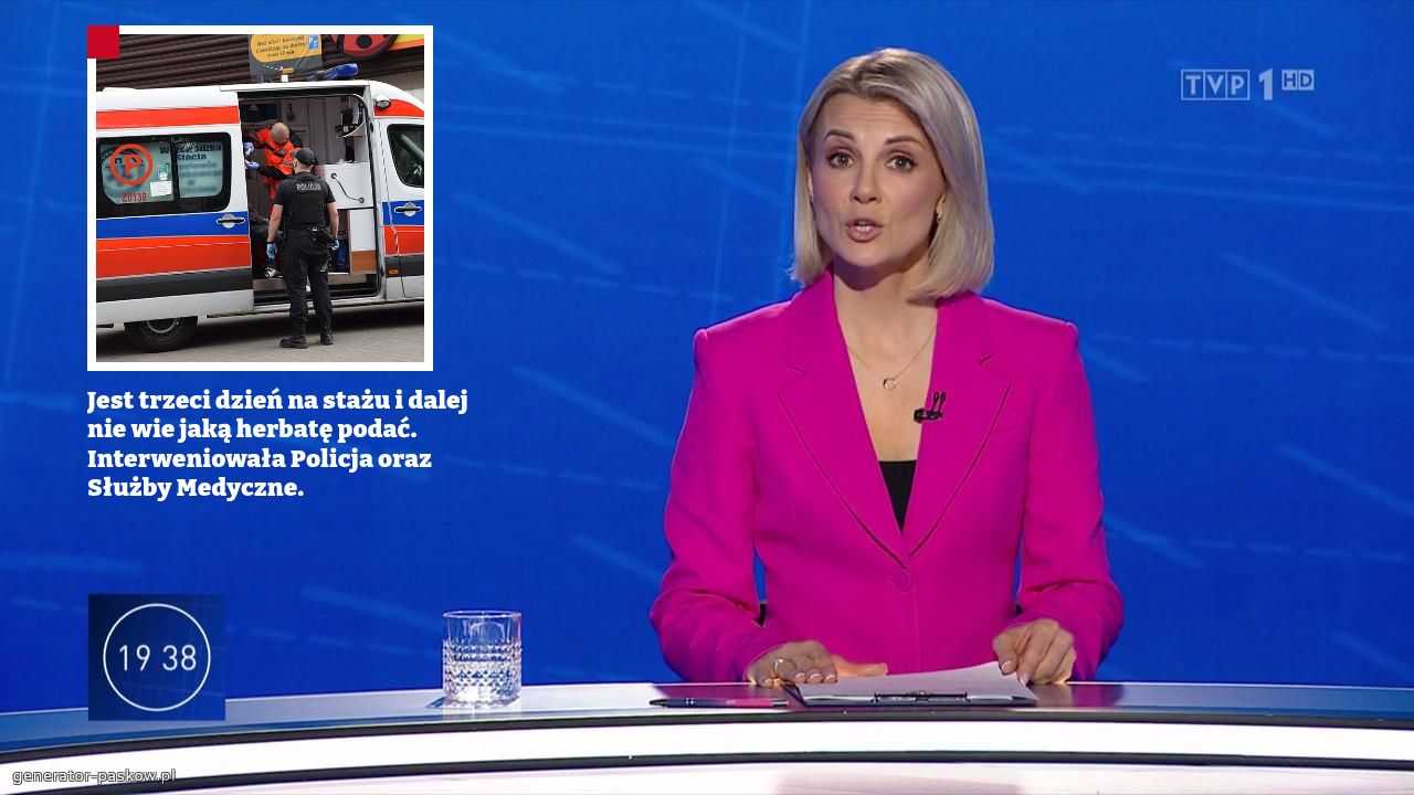 Jest trzeci dzień na stażu i dalej nie wie jaką herbatę podać. Interweniowała Policja oraz Służby Medyczne.